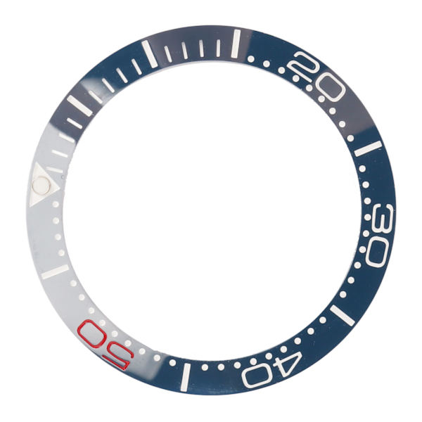 Keramisk Klockring Bezel 38mm Klockring Insats Ersättningsdelar Tillbehör för Urmakare Blå Bas Röd Siffra