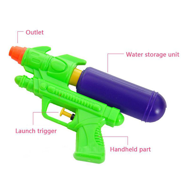 3 stk tilfeldige vannpistol leker super sommerferie barn sprøyte strand leker spray pistol vannpistol