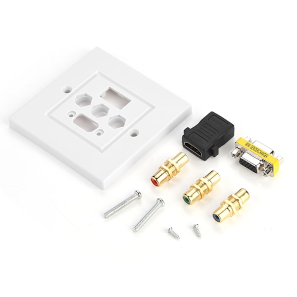 HDMI VGA 3RCA Tre-i-ett Integrerad Multimedia Väggpanel Ljud Video Uttag