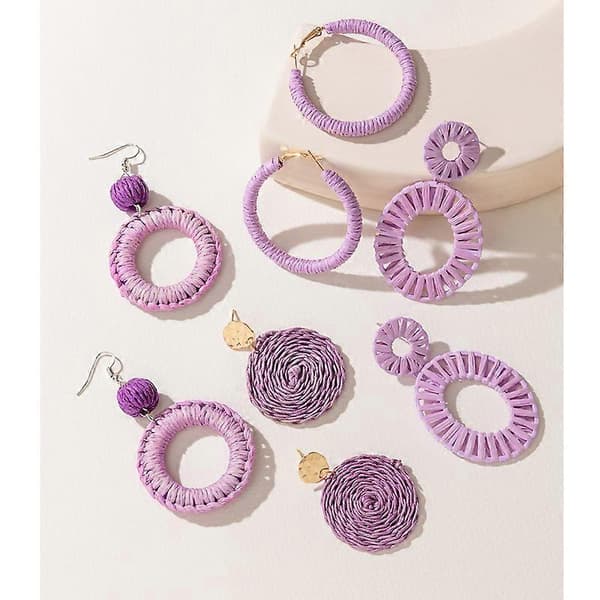 Øreringe Boho Drop Dangle Øreringe til kvinder Håndlavede modeøreringe Bohemian gave smykker til piger