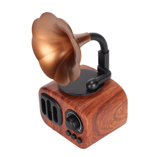 Retro Bluetooth-kaiutin Trumpetti Kukka Ammattimainen Vahva Basso Kannettava Puutyylinen Stereokaiutin Kotiin Vaalea Puun Väri
