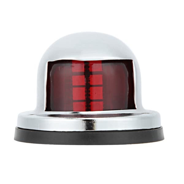 12V LED Navigasjonslys i Rustfritt Stål - Rød - Båt, Yacht, Seiling