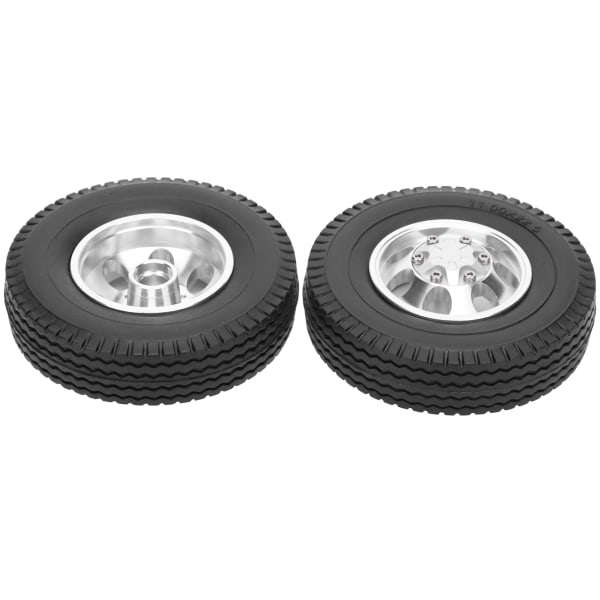 2 stk. RC Forhjul med 7 Eger Aluminium Legering Nav til Tamiya 1/14 RC Bil
