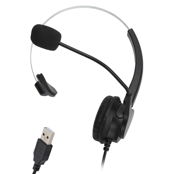 USB Headset med Mikrofon Støjreduktion Lydkontrol til Erhverv UC Skype Lync Softphone Call Center Kontor