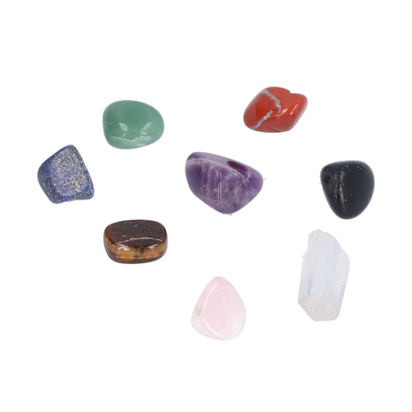 8 Sorters Kristall Ädelstenar Healing Chakra Balans Sten Set med Förvaringspåse för Hemmakontor