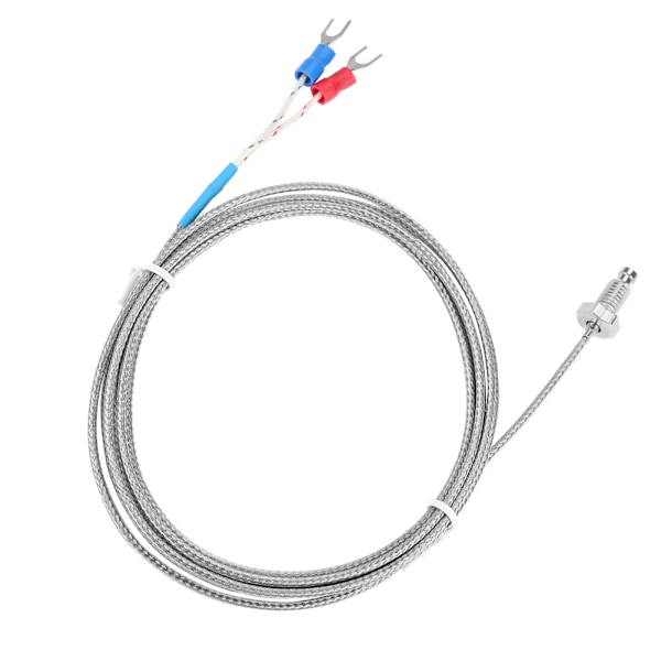M6 Skruv Fin Gänga Typ K Termoelement Temperatursensor Kabel 0-400℃ (5 m)