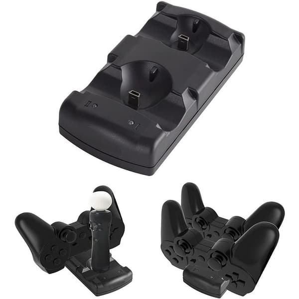 Charging Station for Playstation 3 Controllers, 2-in-1 Charging Dock with LED Light Display