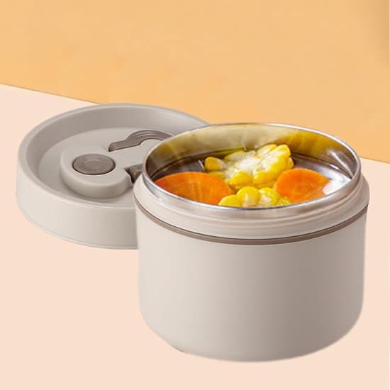 Matboks – Bento Box – Isolert Beholder – 650 ml Termisk Matboks i Rustfritt Stål – Isolert Design – Egnet for Barn, Skole, Kontor og Piknik