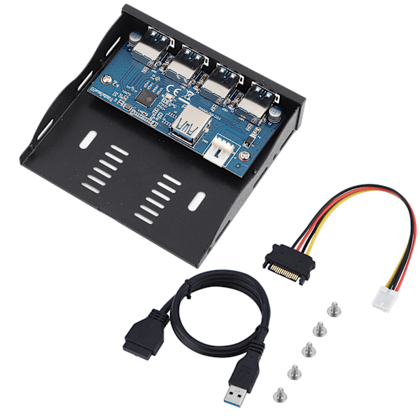 USB3.0 Floppy Frontpanel 3.5' Floppy Bay 19 Pin till 4 Interface USB3.0 HUB