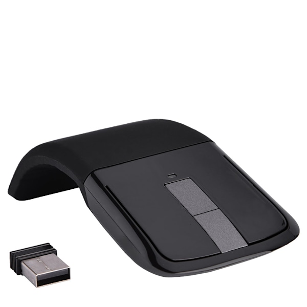 2.4GHz Foldbar Trådløs Arc Touch Mus USB-modtager Til pc NoteBook Smart TV Sort