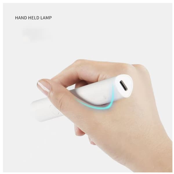 Neglelampe med stativ, hurtighærdende, hvid