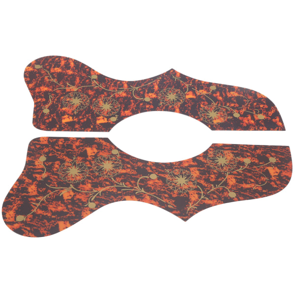 2 st Gitarrskydd Plektrum Anti-Rep Skyddsplatta för Stränginstrument i Plast (Brun)