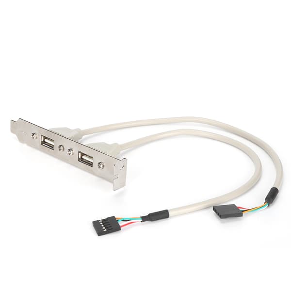 Frontpanel Expansion 2 Portar USB 2.0 Plug and Play med Slot Plate Bracket Panel Kabeladapter
