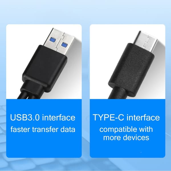 Ekstern optisk stasjon, CD-spiller med dobbelt grensesnitt Type-C og USB 3.0, CD-brenner, DVD-spiller