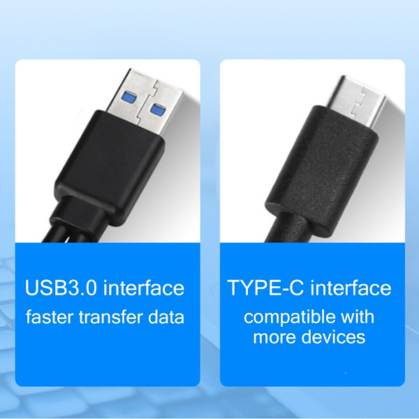 Eksternt optisk drev, CD-afspiller med dobbelt interface Type-C og USB 3.0, CD-brænder, DVD-afspiller