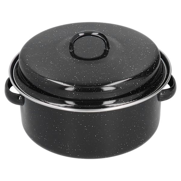 Oval Stekeform Emalje Oval Stekeform Utmerket Oppvarming for Grill og Søtpotet Svart for Familie