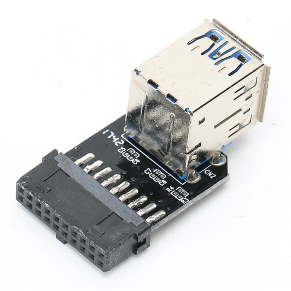 19PIN til 2-Port USB 3.0 Adapter Konverter Sort ABS Computerudstyr Tilbehør