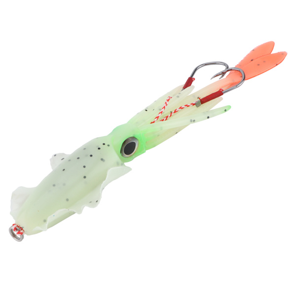 Fiske UV Bläckfisk Mjukt Bete Självlysande Bläckfisk Wobbler Bete Bläckfiske Simuleringsbete Självlysande Grön