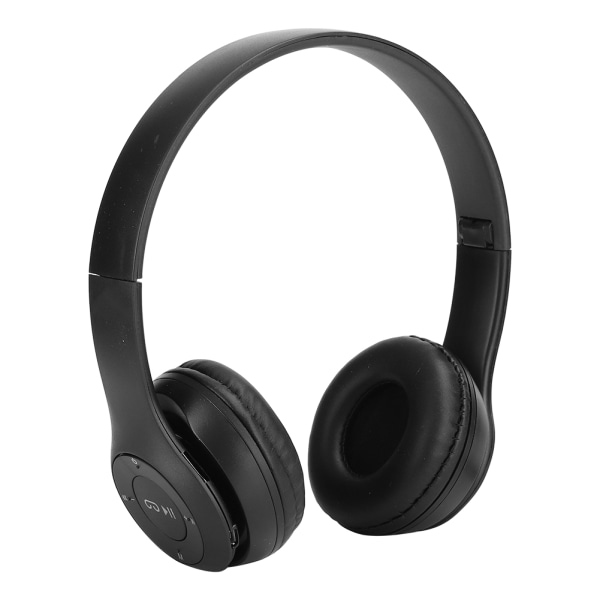 Bluetooth Trådlöst Headset Over Ear Vikbart Stereo Ljud Brusreducering Hörlurar Spel FM Musik Hörsnäcka Svart