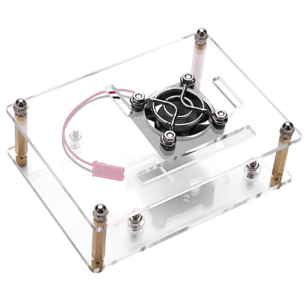 Akryl PMMA Kabinet Boks Beskyttelsesetui Køleventilator til Raspberry Pi 2 3 Model B og Pi b