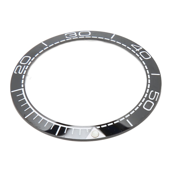 Professionell Klocka Bezel Insert 38mm Keramisk Klocka Bezel Ring Reparationsersättningstillbehör för Urmakare Svart Bas Vit Siffra Prickad Linje