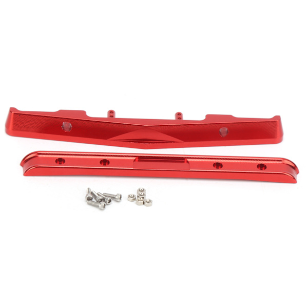 RC Aluminium Legering Front Bakre Støtfangersett for Axial SCX24 90081 1/24 RC Bil Oppgraderingsdeler Rød