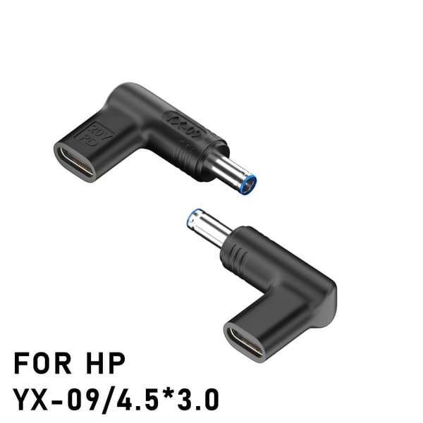 USB-C til DC 4.5x3.0mm-adapter 100W 12-20V for HP bærbare datamaskiner