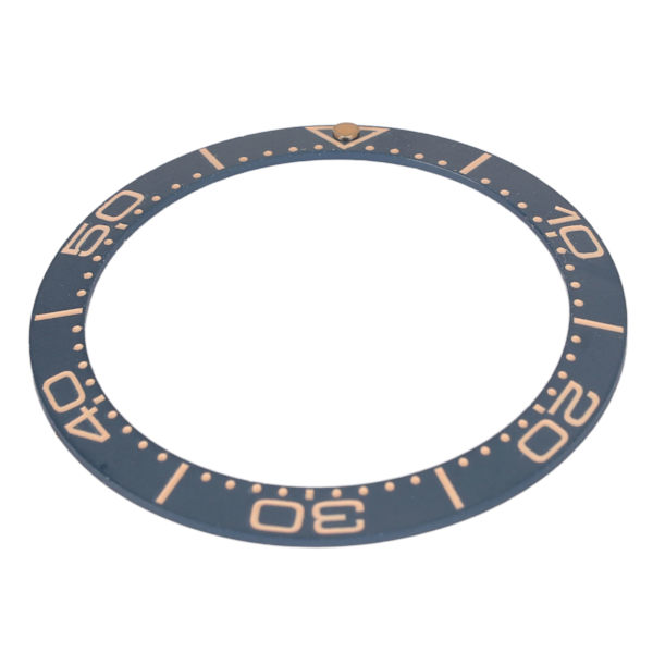 Keramisk Klockring Bezel 38mm Klockring Insats Ersättningsdelar Tillbehör för Urmakare Mörkblå Sandblästrad