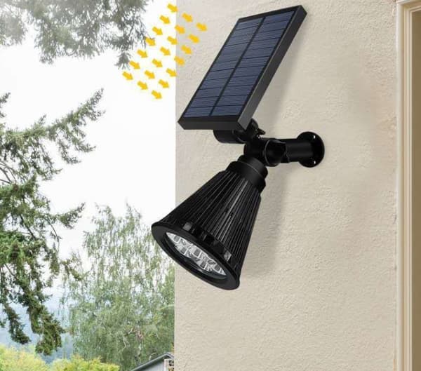 Sammenleggbar solcellelampe for hage, IP65 vanntett solcelle-LED for utendørs bruk (7 kuler, hvitt lys)