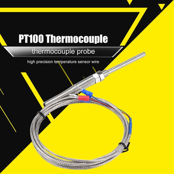 M8 Gjenge PT100 Platinium Resistor Termoelement 50mm Probe Temperatursensor Ledning 0-400℃ (2 m)