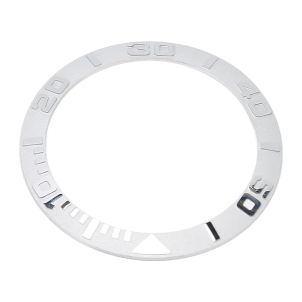 Ur Bezel Insert 38 mm keramisk præget ciffer Ur Bezel Ring Udskiftnings tilbehørsdele til reparatør Sølv