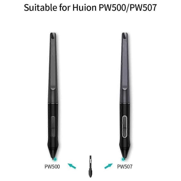 10 stk. erstatningspennspidser kompatible med HUION PN05 styluspen