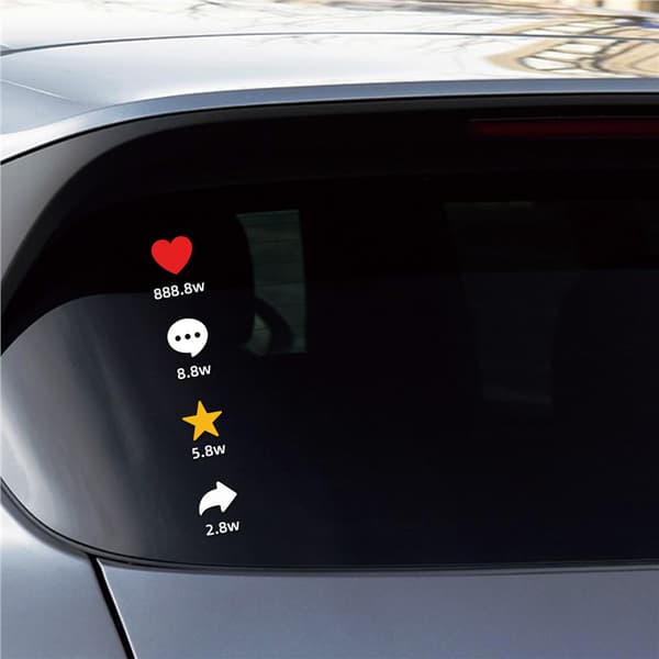 Like, Comment, Save, and Share These Fun and Creative Car Window Decals – Waterproof Car Stickers for a Personalized Look – 2-Pack