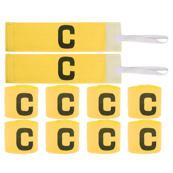 10 stk. Løbetræning Fodbold Header Spil Messing Armbånd Elastisk Paste Vikling C Ord Gul