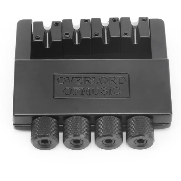 Basstrengbro 4-strengs Headless Zinklegering Hale Musikinstrument Tilbehør Sort