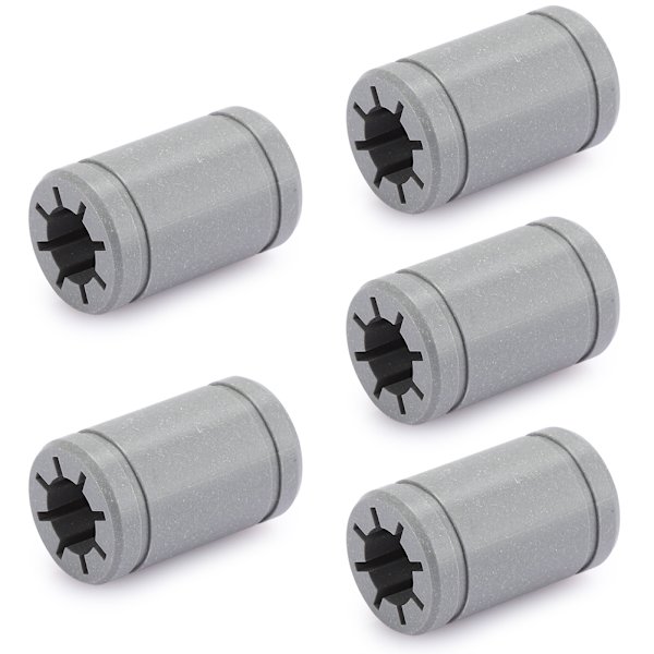 5 stk. 3D Printer Plastik Leje Grå Solid Polymer RJMP-01-08 til 10-30mm Akseldiameter