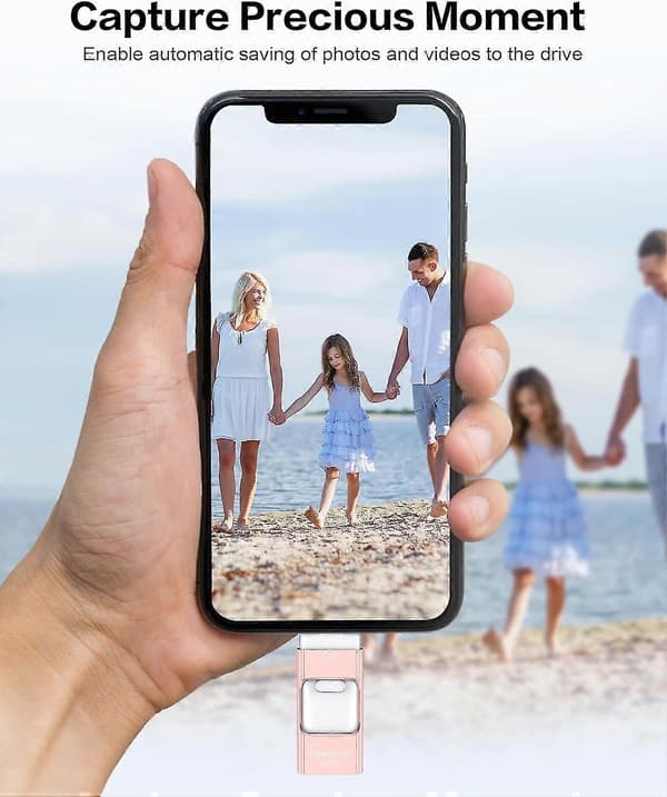 128 GB Flash-enhet - 4-i-1 USB C Minne Kompatibel med iPhone, iPad, Android, Datamaskin