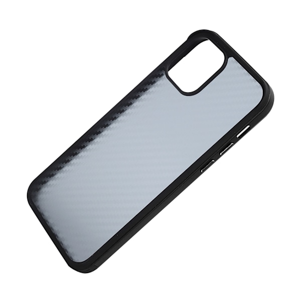 SULADA Mobilskal Fibertextur Metallram Helkroppsskydd för iPhone 12/12PRO Cool Black