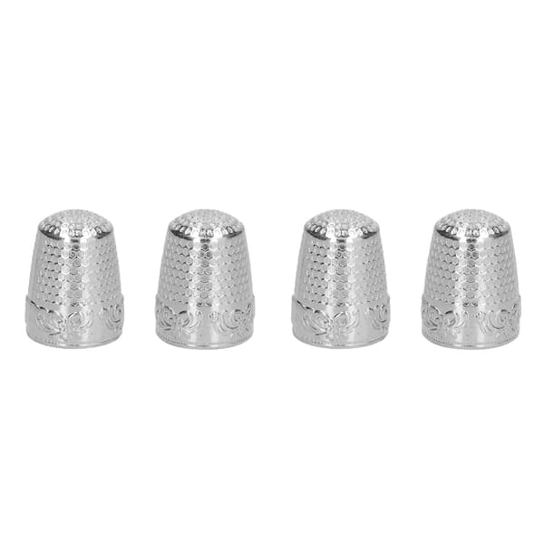 10 Pcs Thimble for Sewing Prevents Needle Slippage Abrasion Resistant Anti-rust Durable Thimble Silver