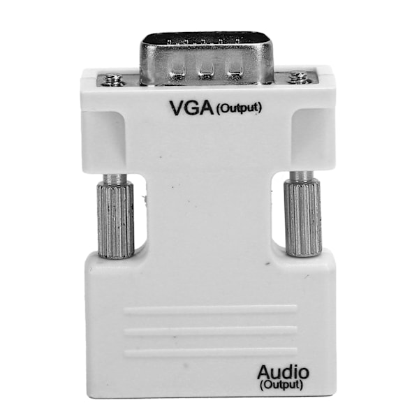 High Definition Multimedia Interface till VGA-omvandlare Hona till Hane HD Ljudkabel Adapter Vit