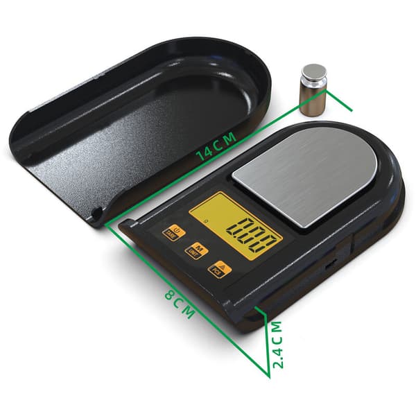 Electronic Scale 500g/0.01g Mini Electronic Jewelry Scale Tea Scale (Black)