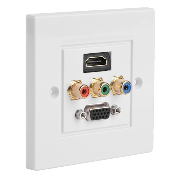HDMI VGA 3RCA Tre-i-ett Integrert Multimedia Veggpanel Audio Video Socket