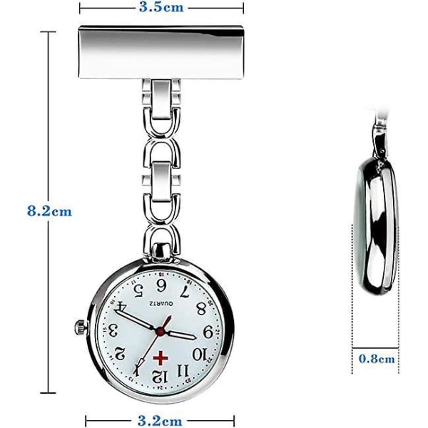 Medicinsk sjuksköterska Brosch Watch - Kvarts hängande klocka för läkare, mamma, pappa, män, kvinnor, pojkar och flickor