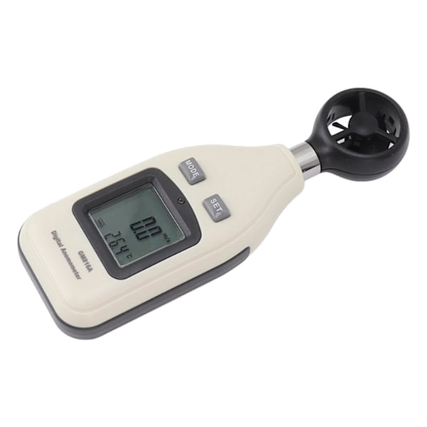 Digitalt Anemometer med LCD-display, vindhastigheds- og temperaturmåler, håndholdt måleværktøj til sejlads, surfing, skydning, drone