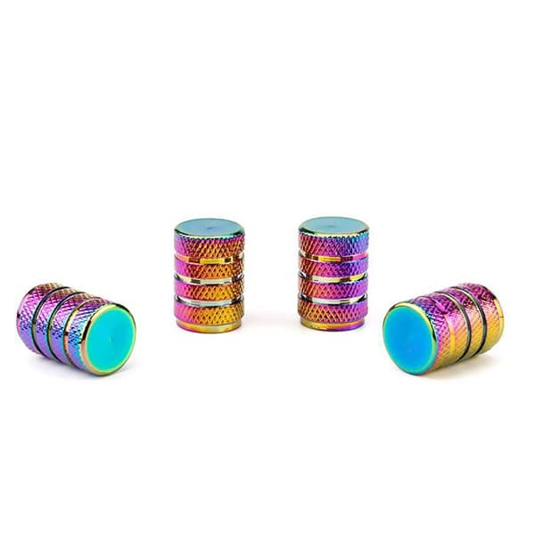 4 st/paket Aluminiumfälg Däckventil Dammskyddskåpa Set (Kolonn)