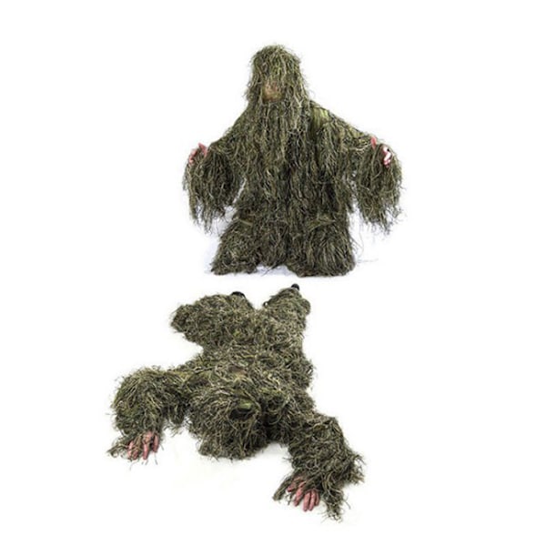 Kids Outdoor Ghillie Suit Sniper Camouflage Suit Jungle Camouflage Kläder Jaktutrustning 1,3–1,5 m/51,2‑59,1 tum