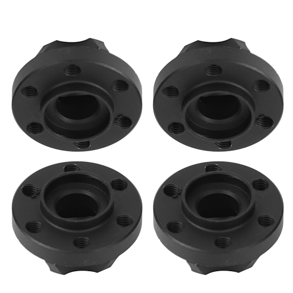 4 kpl RC-auton pyörän kuusiokoloiset navat pyörän sovittimet mustat sopivat SCX10 1/10 RC-raakelin 1,9 tuuman 2,2 tuuman pyörälle 11 mm