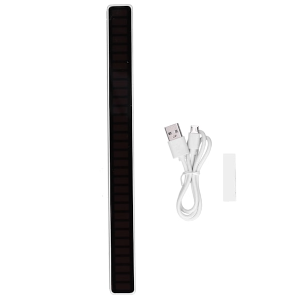 32LED Stemmestyrt Rytmelys USB-drevet RGB Bil Pickup Sensorlampe for Datamaskin Lyd Musikk Sølv
