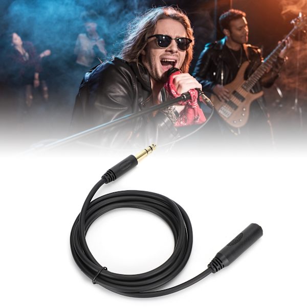 Ren kobberleder med skjerming 6,35 mm Stereo Hann til Hunn Audio Skjøtekabel for Lydkort/Elektrisk Gitar 4,5M