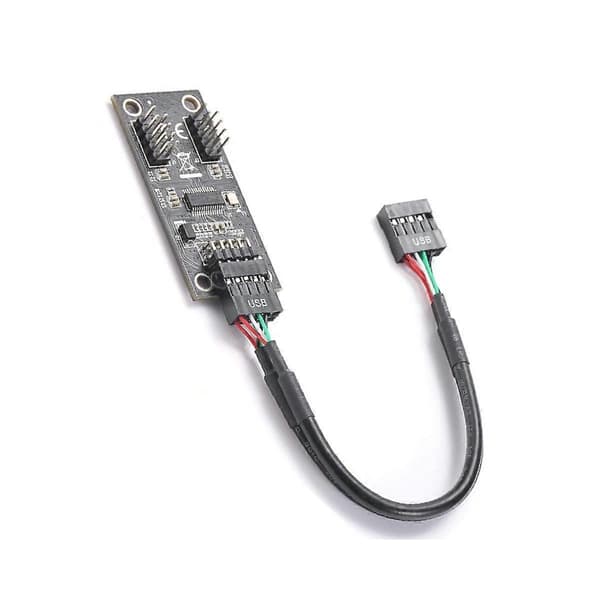 USB-hub USB-splitter USB 2.0 9-pin til dobbelt 9-pin hub-adapter riser bundkort USB 9-pin stik 1 til 2 forlængerkabel - WELLNGS